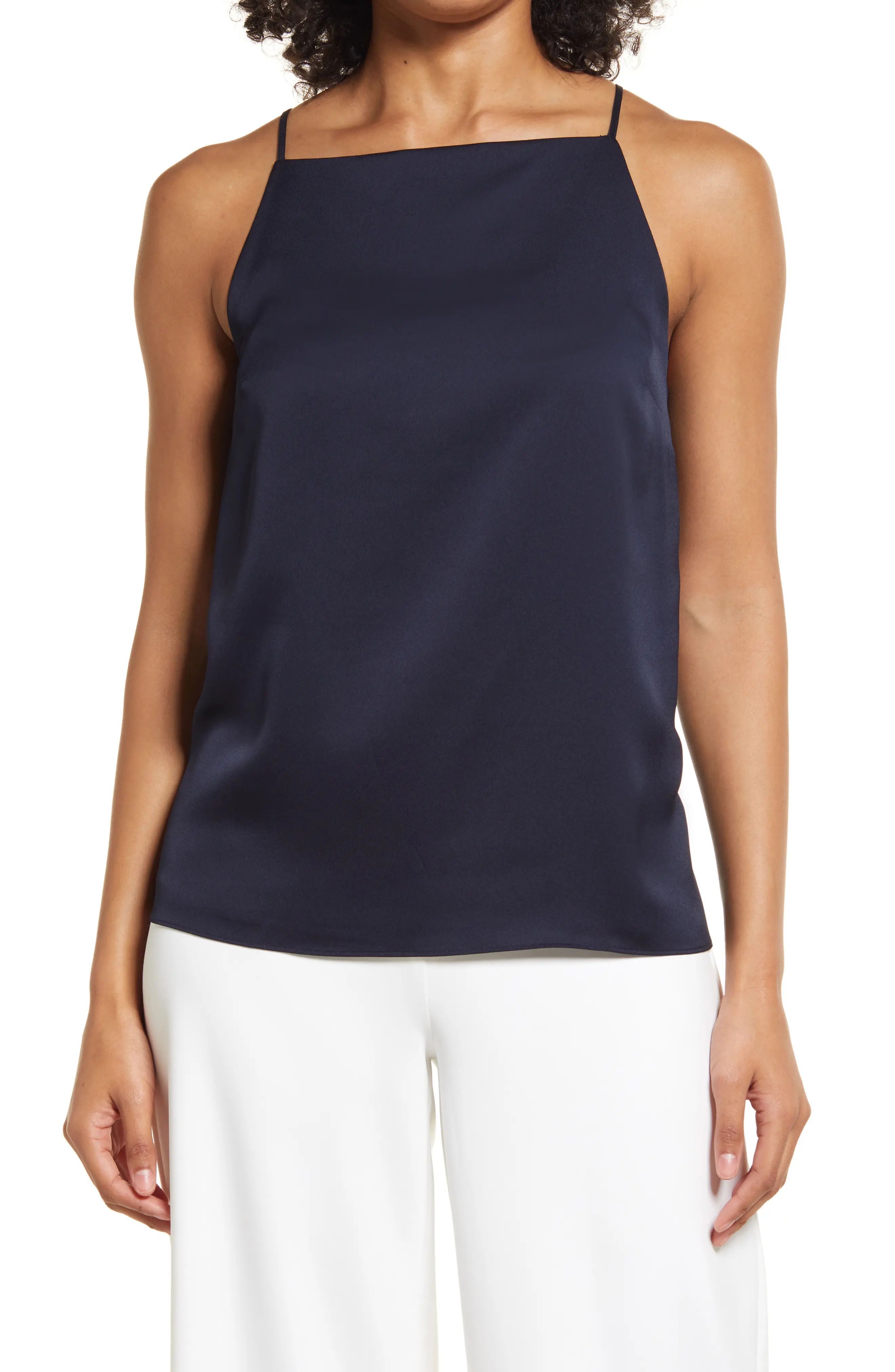 Nordstrom Square Neck Camisole in Navy Night at Nordstrom, Size Small | Nordstrom