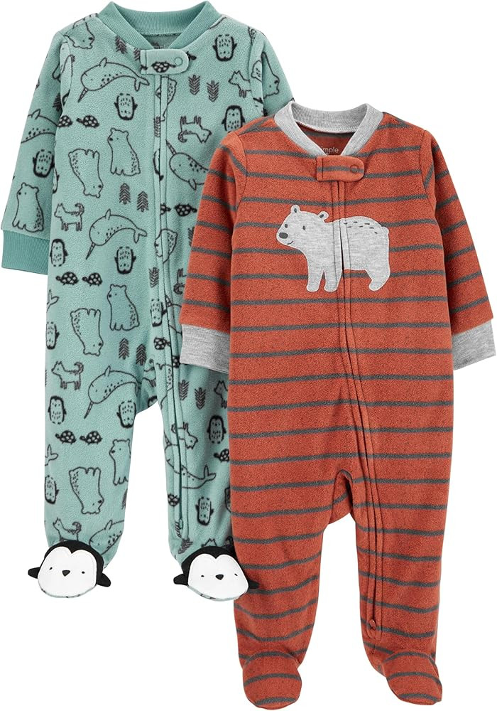 Simple Joys by Carter's baby-boys 2-pack Fleece Footed Sleep and PlayBaby and Toddler Sleepers | Amazon (US)