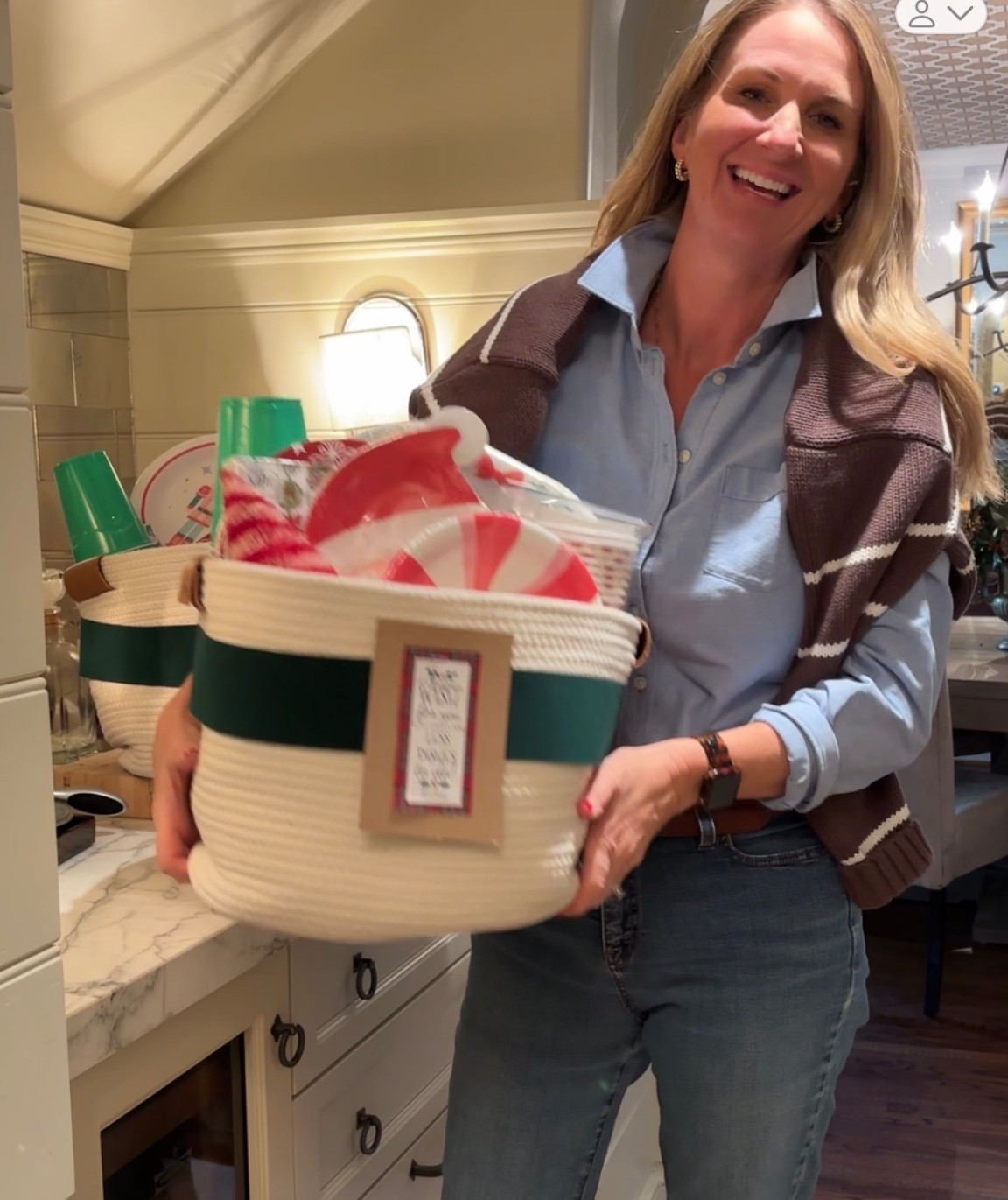 Teacher Gift Idea- give a basket of disposable paper plates and cups- everyone wants less dishes to do! 