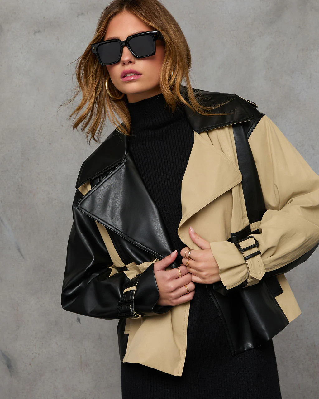 See Me Now Color Block Leather Jacket | VICI