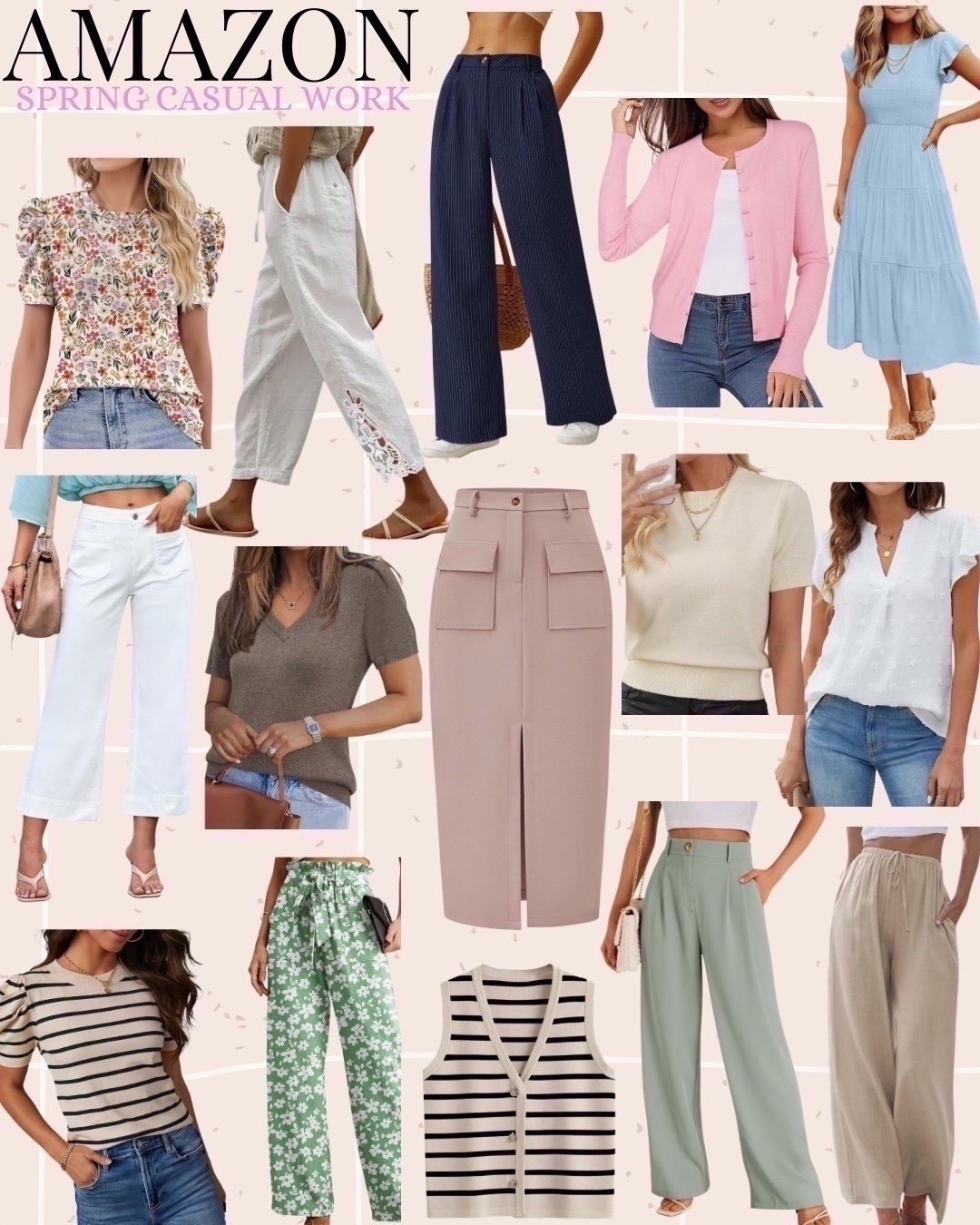 Business casual work outfit. Spring fashion. Casual work style. Business casual. Teacher outfit. Teacher style. Office outfit Under $40. Amazon fashion. Work top. Work pants. Work skirt. Work dress.


#LTKootd #LTKSeasonal #LTKWorkwear