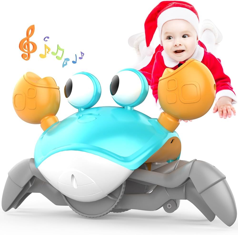 Yeaye Crawling Crab Baby Toys Infant - Tummy Time Toy Gifts for 3 4 5 6 7 8 9 10 11 12 Boy Girl w... | Amazon (US)