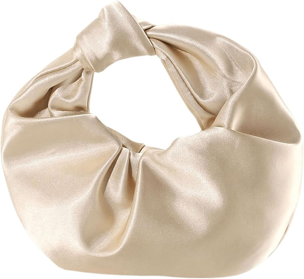 GORGLITTER Women's Satin Clutch Purses Knot Evening Bags Small Handbag Wedding Guest Clutch Trendy Purses 2026 | Amazon (US)
