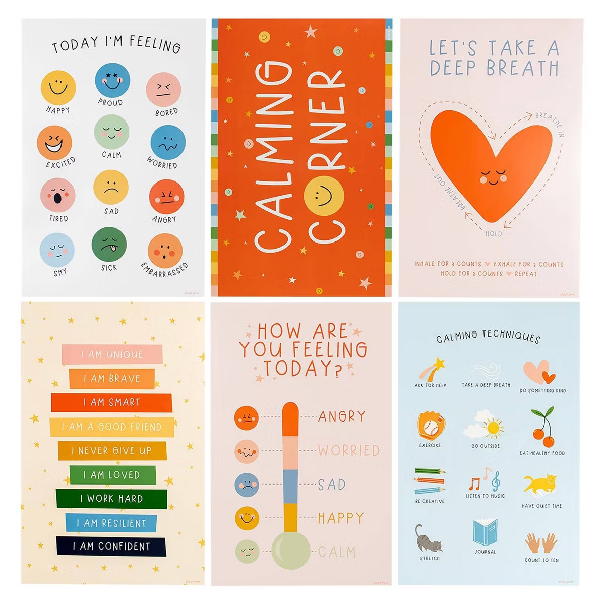 Pippi Post 6pk Calming Corner Poster Kit | Target