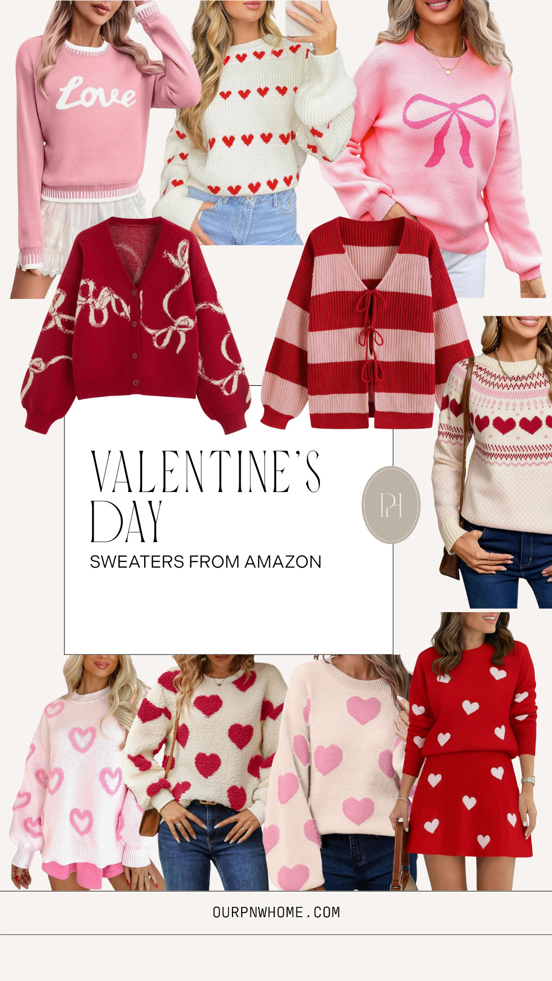 The cutest Valentine's Day sweaters on Amazon!

heart sweaters, pink sweater, red sweater, bow sweater, cardigan sweater, Valentine's Day outfit, red and pink sweater, sweater sets, bow sweater, holiday fashion, pink heart sweater, red heart sweater 

 #LTKootd #LTKSeasonal #LTKFindsUnder50