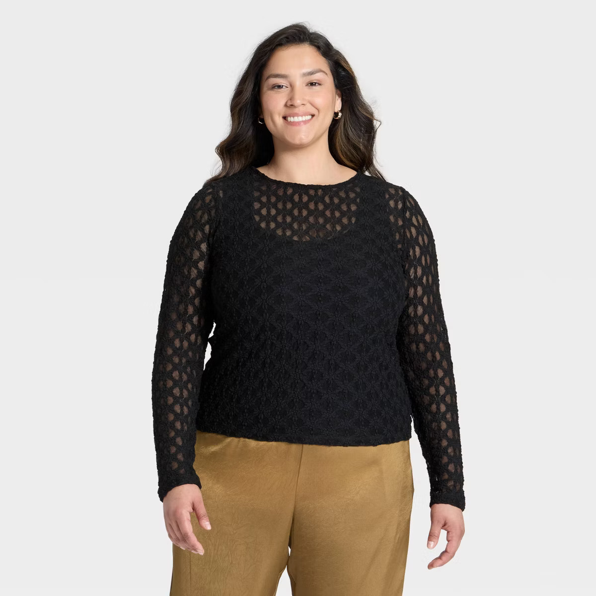 Women's Long Sleeve Lace Top - A New Day™ | Target