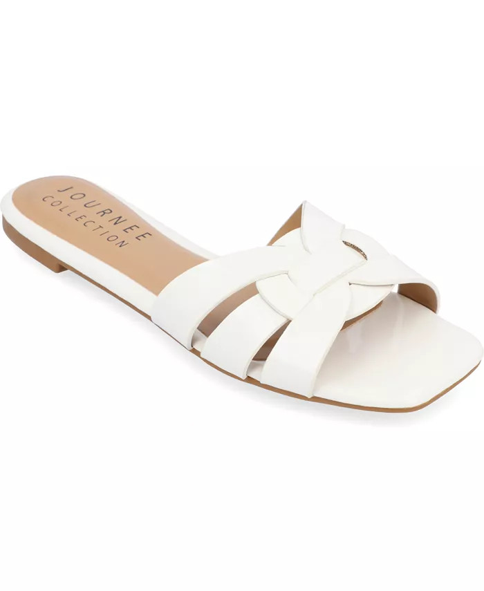 Journee Collection Women's Arrina Flat Sandals - Macy's | Macy's