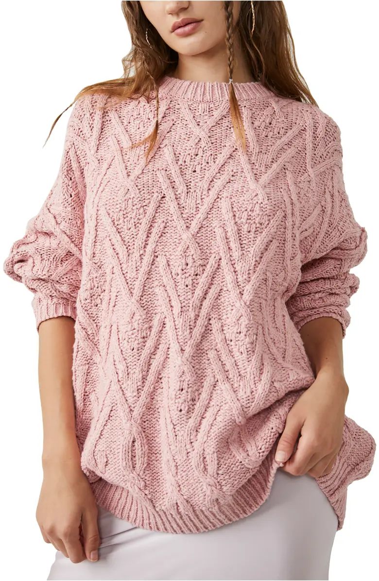 Isla Cable Stitch Tunic Sweater | Nordstrom