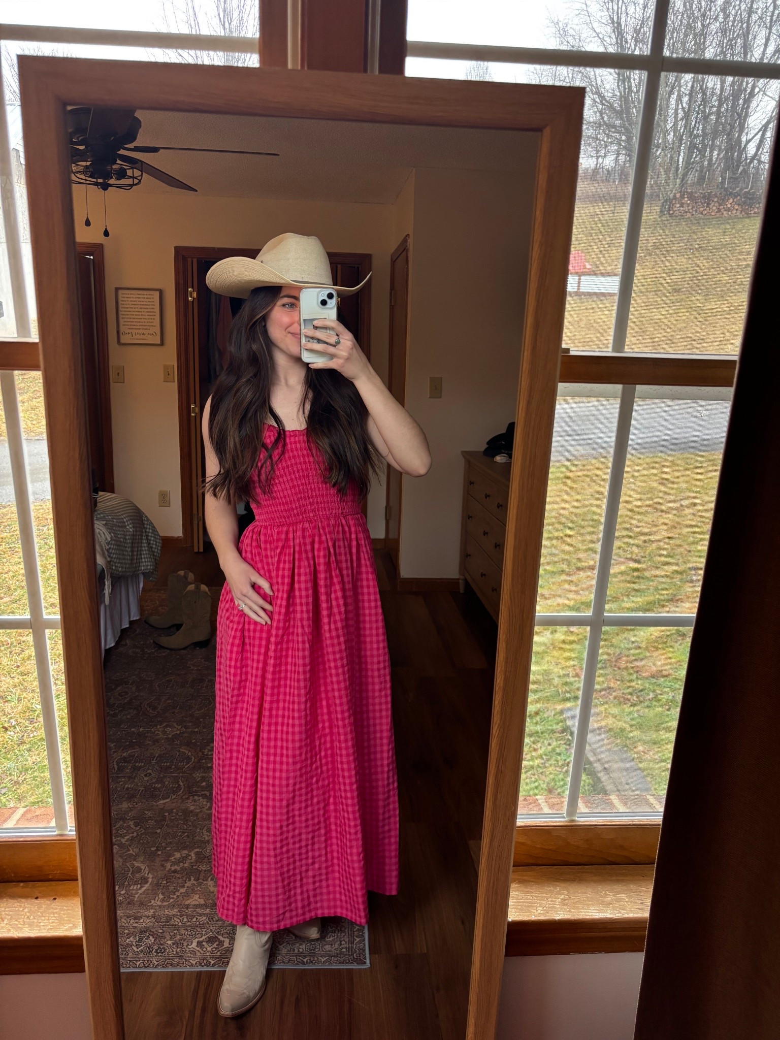 Summer cowgirl 🤠 love this gingham! So excited to throw this on during the summer for an easy outfit! We are closing on a horse farm in Ky the first week of March and we are soooo excited! My goal is to not just bum it every day in sweats but to make myself get dressed!

#LTKmorningroutine #LTKdayinmylife #LTKmomlife