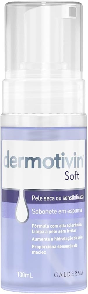 Dermotivin Espuma De Limpeza Facial Pele Seca Ou Sensibilizada Soft 130ml | Amazon (BR)