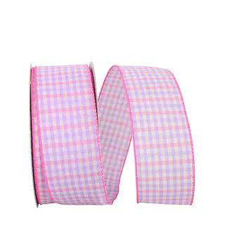 Reliant Gingham Check Bright Wired Ribbon, 50yd. | Michaels Stores