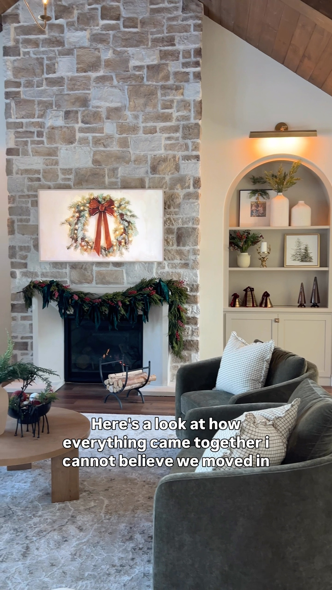 Decorate the new living room with me! I tried to link everything - comment SHOP for the direct 🔗 sent straight to your inbox! 

If any questions or details, just leave your comment below & I’ll answer them! 🫶🏼

Living room decor 
Living room design 
Sofa 
Living room furniture 
Coffee table 
Accent chair 
Swivel chair 
Christmas decor 
Christmas decorating 
Arched builtins 
Builtin ideas 
Stone fireplace 
Chandelier 

#LTKHome #LTKvlog #LTKdayinmylife