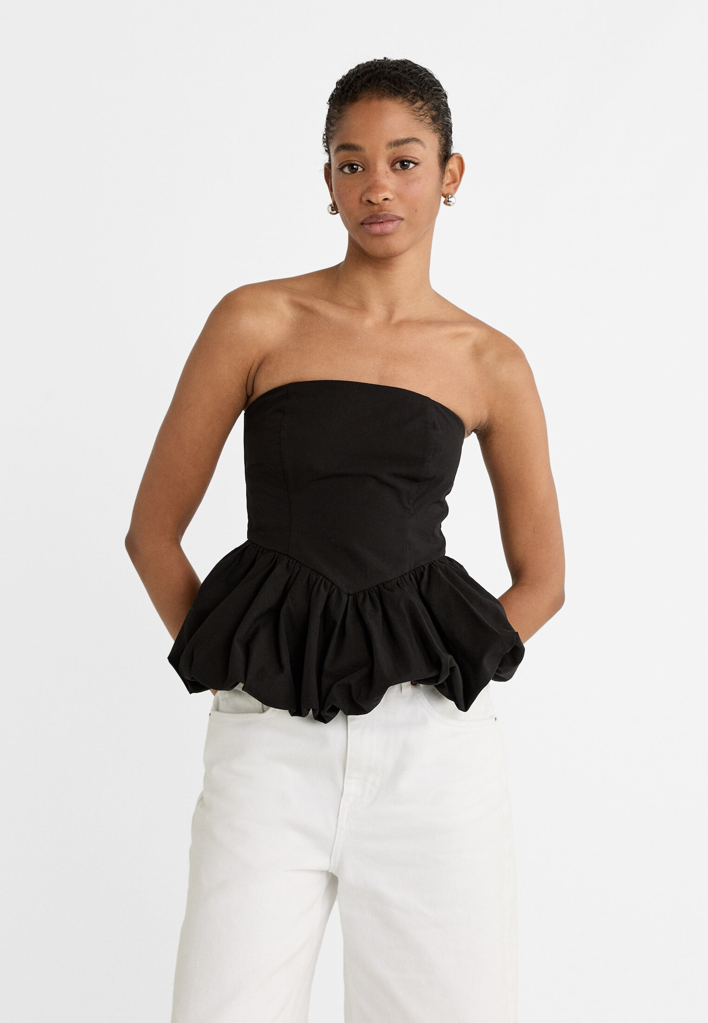 Poplin balloon top | Stradivarius (UK)