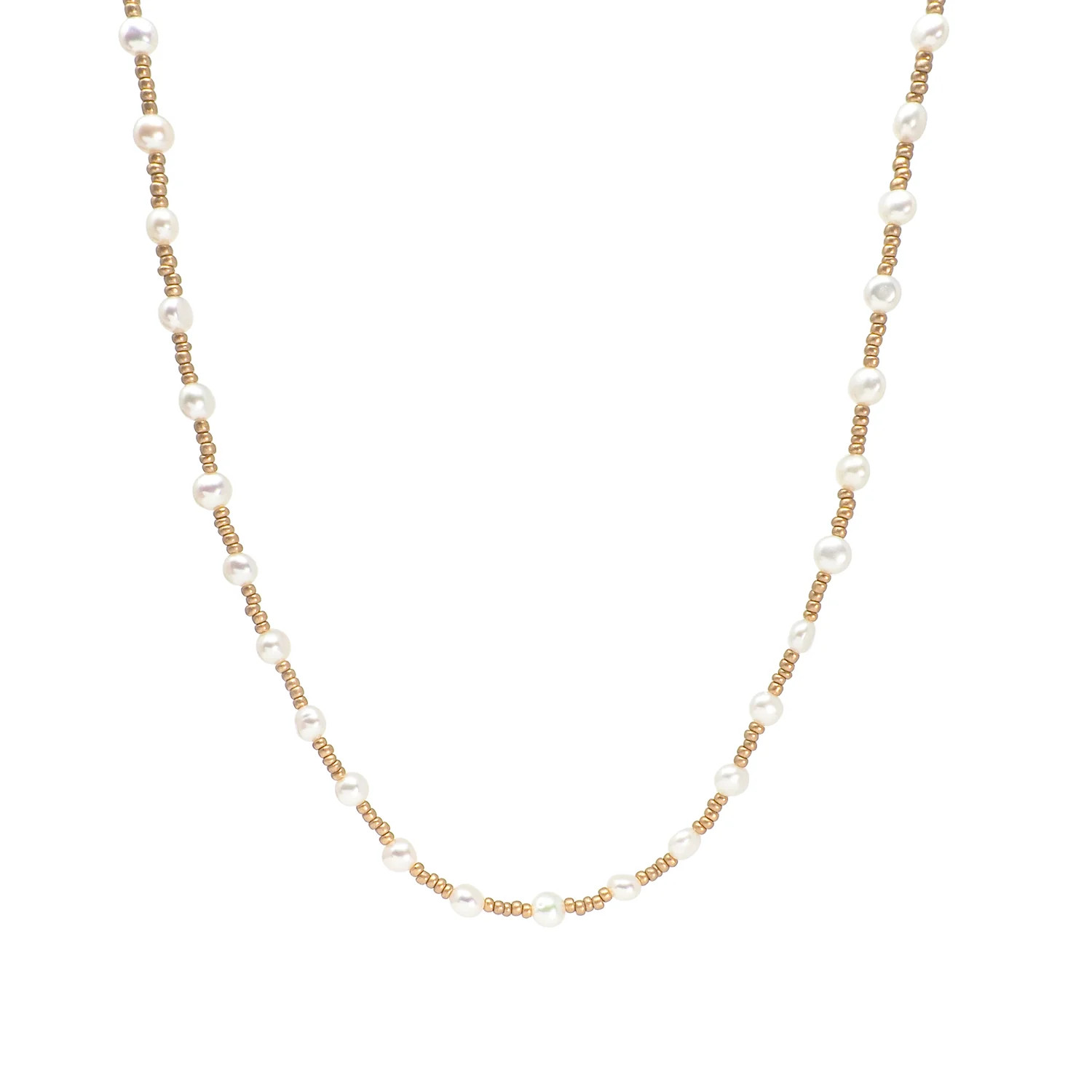 small pearl & gold seed bead necklace | Dogeared