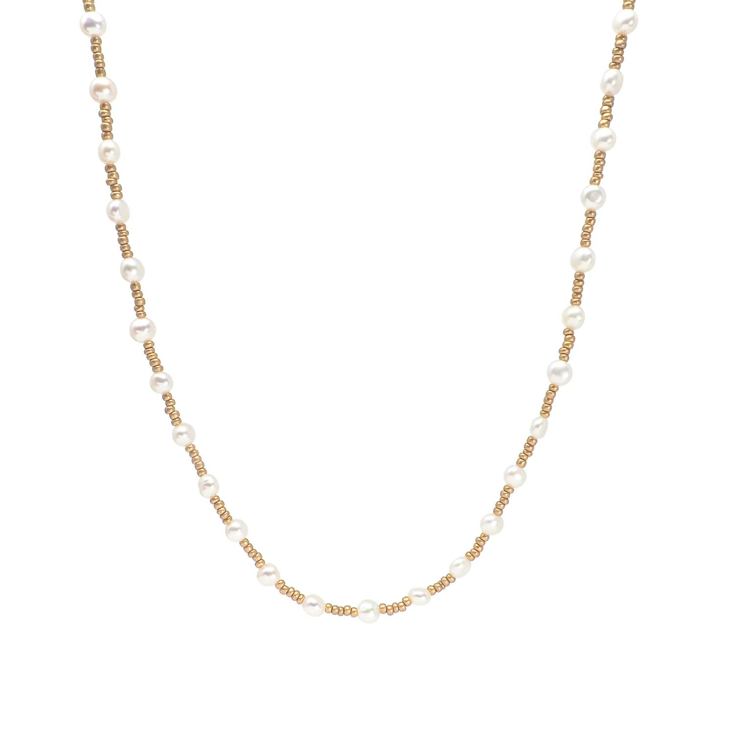 small pearl & gold seed bead necklace | Dogeared