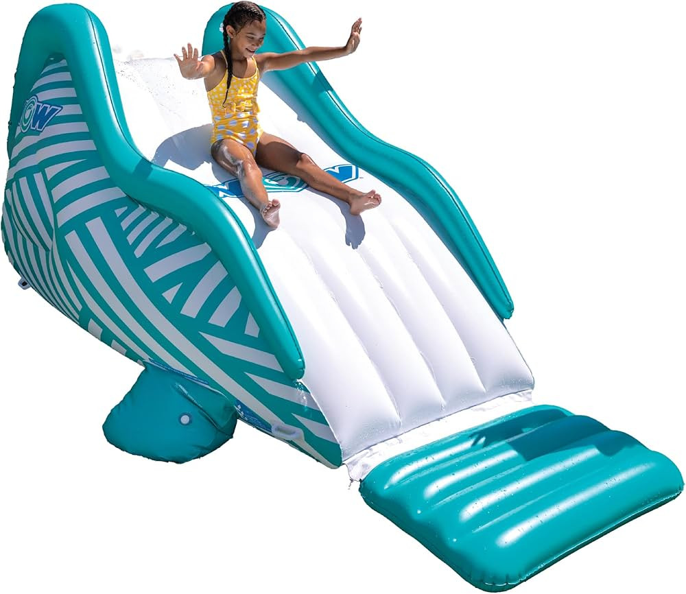 WOW Sports - Wiggler Sprinkler Inflatable Slide - White & Teal Pool Waterslide for Backyard Parti... | Amazon (US)