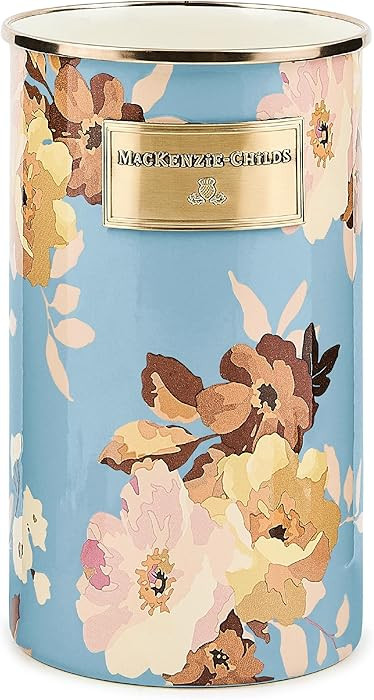 MACKENZIE-CHILDS Enamel Utensil Holder, Stylish Kitchen Countertop Organizer, Wild Rose Slate | Amazon (US)