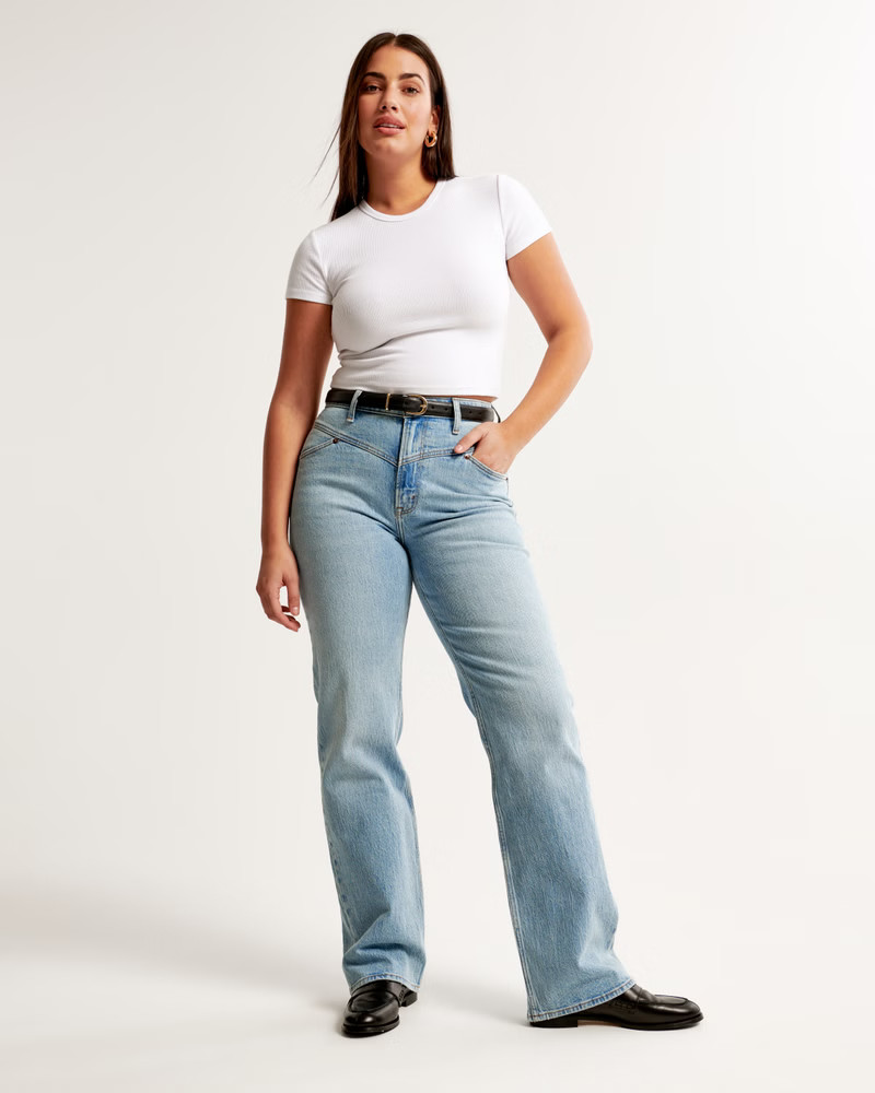 Curve Love High Rise 90s Relaxed Jean | Abercrombie & Fitch (US)