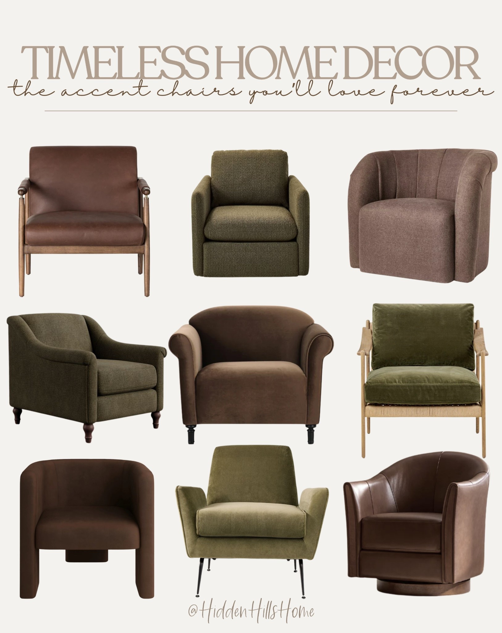 timeless accent chairs, brown and green accent chairs, classic accent chairs #homedecor

#LTKHome #LTKCyberWeek #LTKSaleAlert