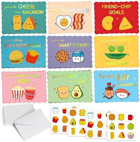 Prophet 36 Pack Gold Foil Valentines Day Cards for Kids School, 9 Assorted Designs with Envelopes... | Amazon (US)