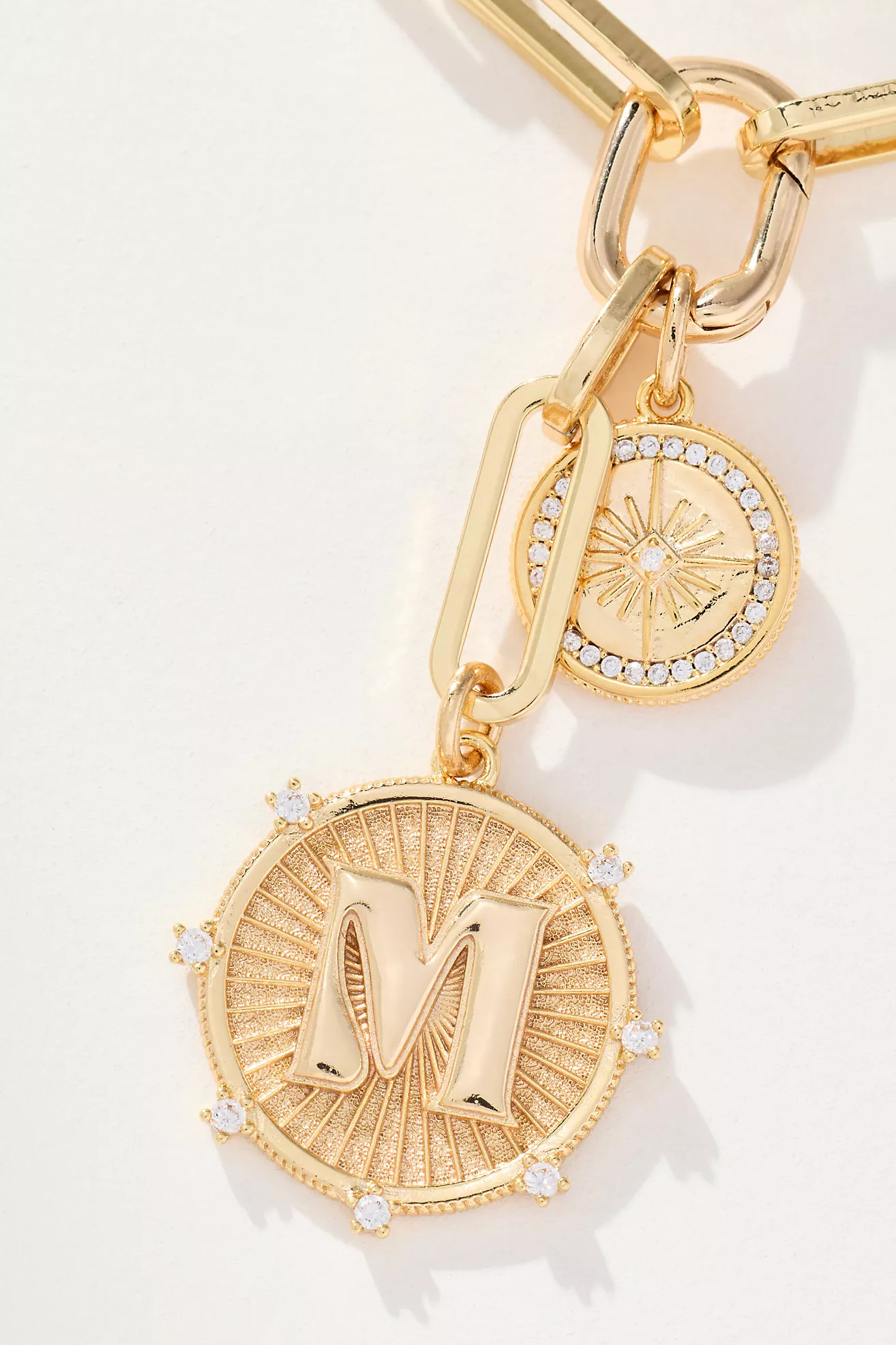 Monogram Coin Pendant Necklace | Anthropologie (US)