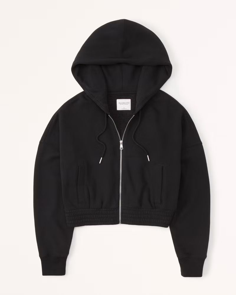 Women's Essential SoftAF Max Cinched Full-Zip | Women's Tops | Abercrombie.com | Abercrombie & Fitch (US)