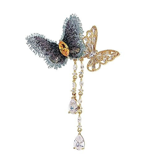 EMEGCY Butterfly Brooch Pin 18k Gold Plated Butterfly Pin Rhinestone Butterfly Brooch Jewelry Christmas Gifts for Women | Amazon (US)