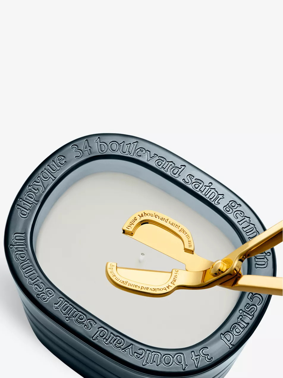 Logo-engraved gold-tone metal candle wick trimmer | Selfridges