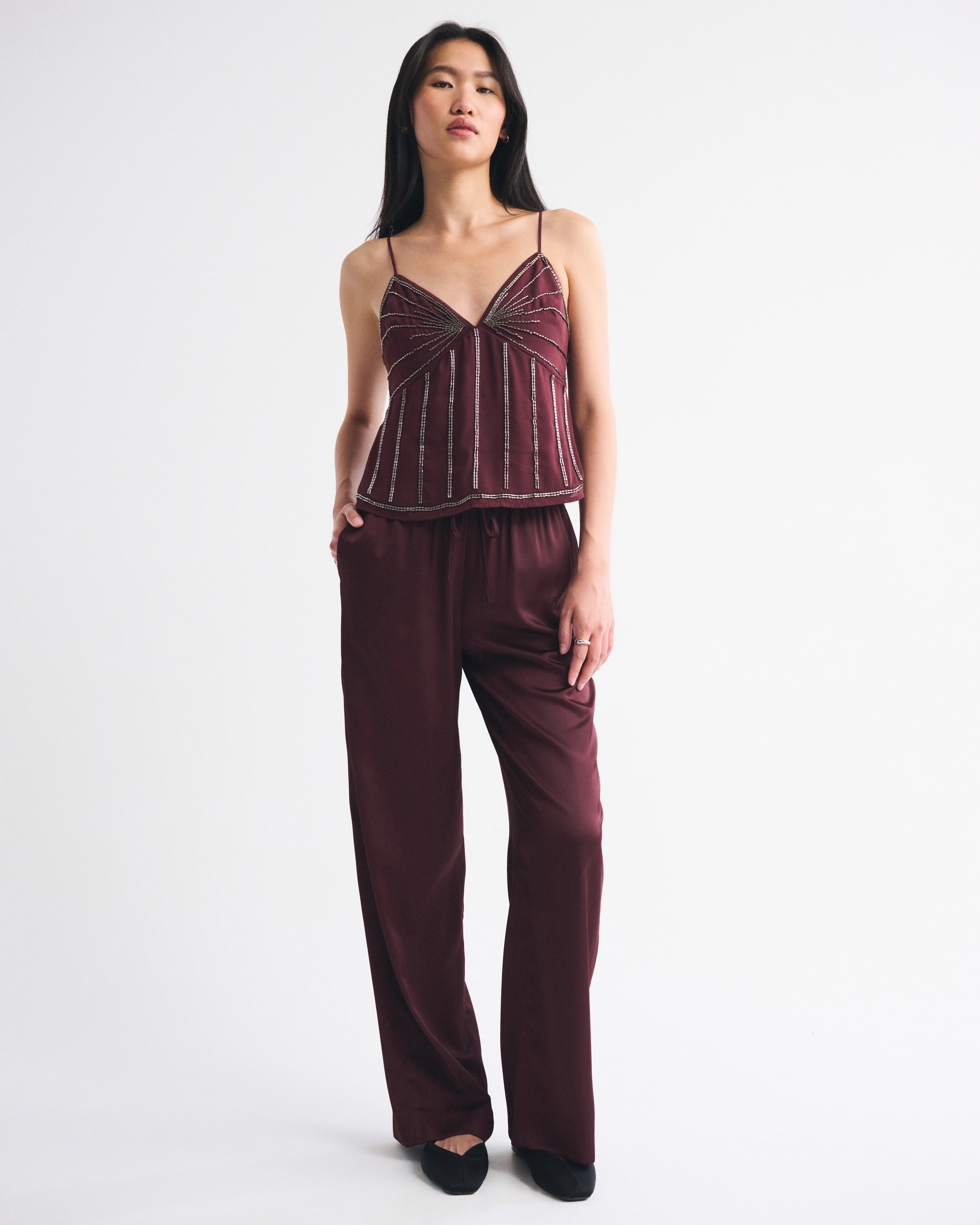 Satin Pull-On Pant | Abercrombie & Fitch (US)