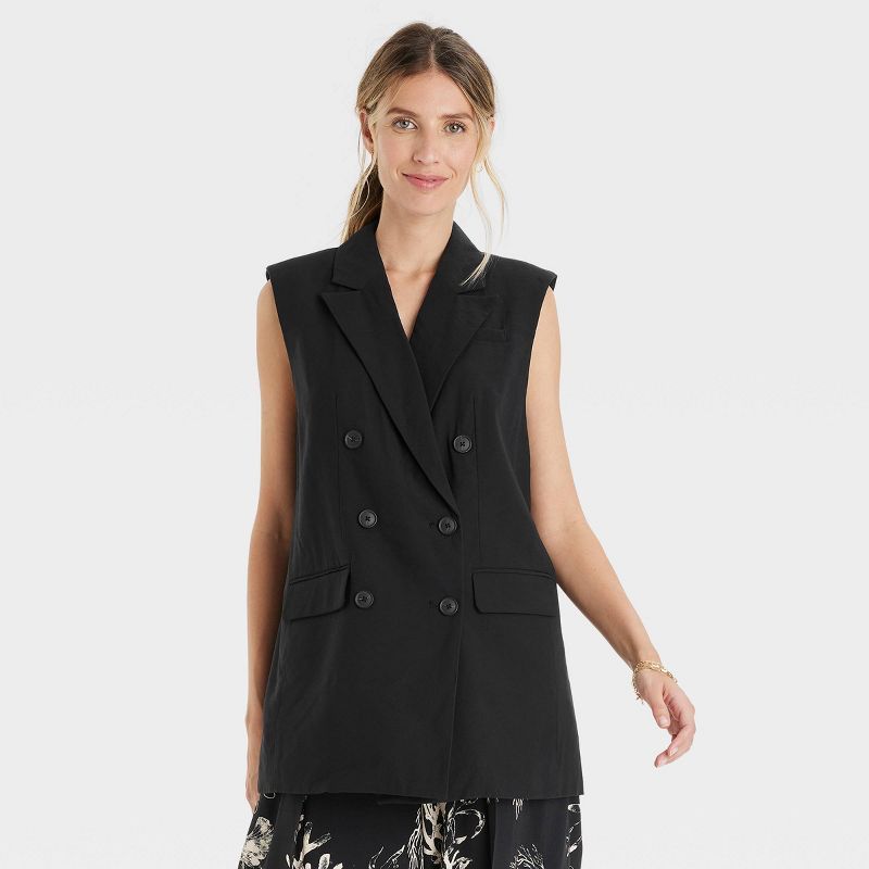 Women's Double Breasted Blazer Vest - A New Day™ | Target