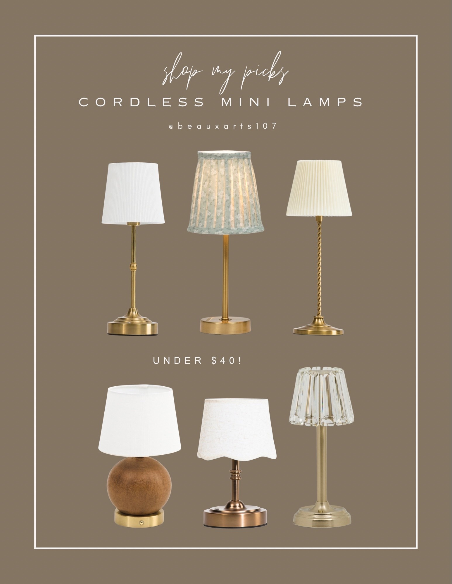 Save on these cute and affordable,  cordless, rechargeable mini lamps starting at just $16.99! 

#LTKunder40

#LTKHome #LTKSaleAlert