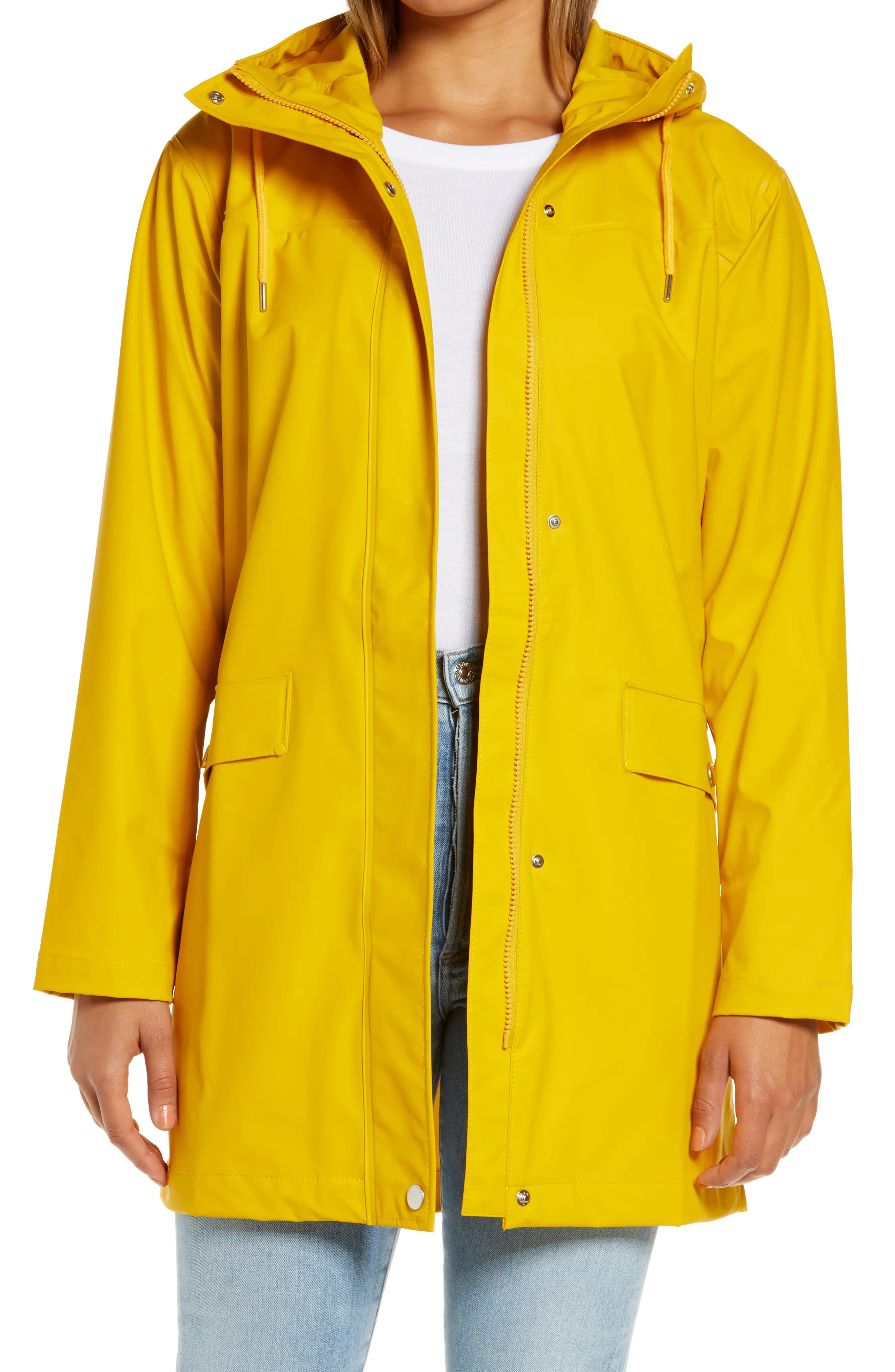 Helly Hansen Waterproof Moss Raincoat in Essential Yellow at Nordstrom, Size Large | Nordstrom