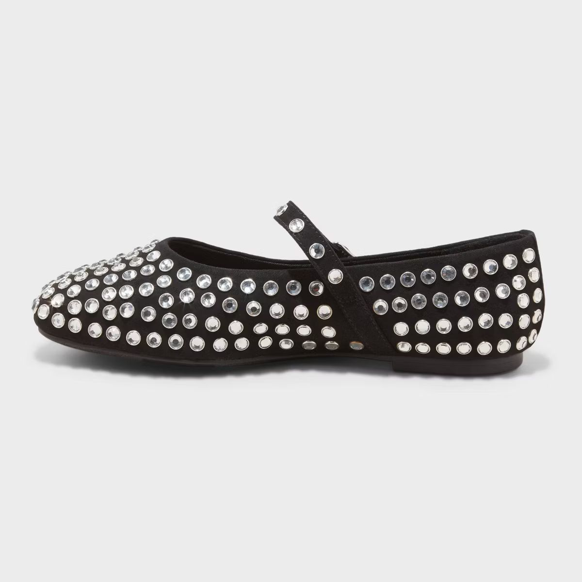 Women's Issa Rhinestone Mary Jane Ballet Flats - A New Day™ Black | Target