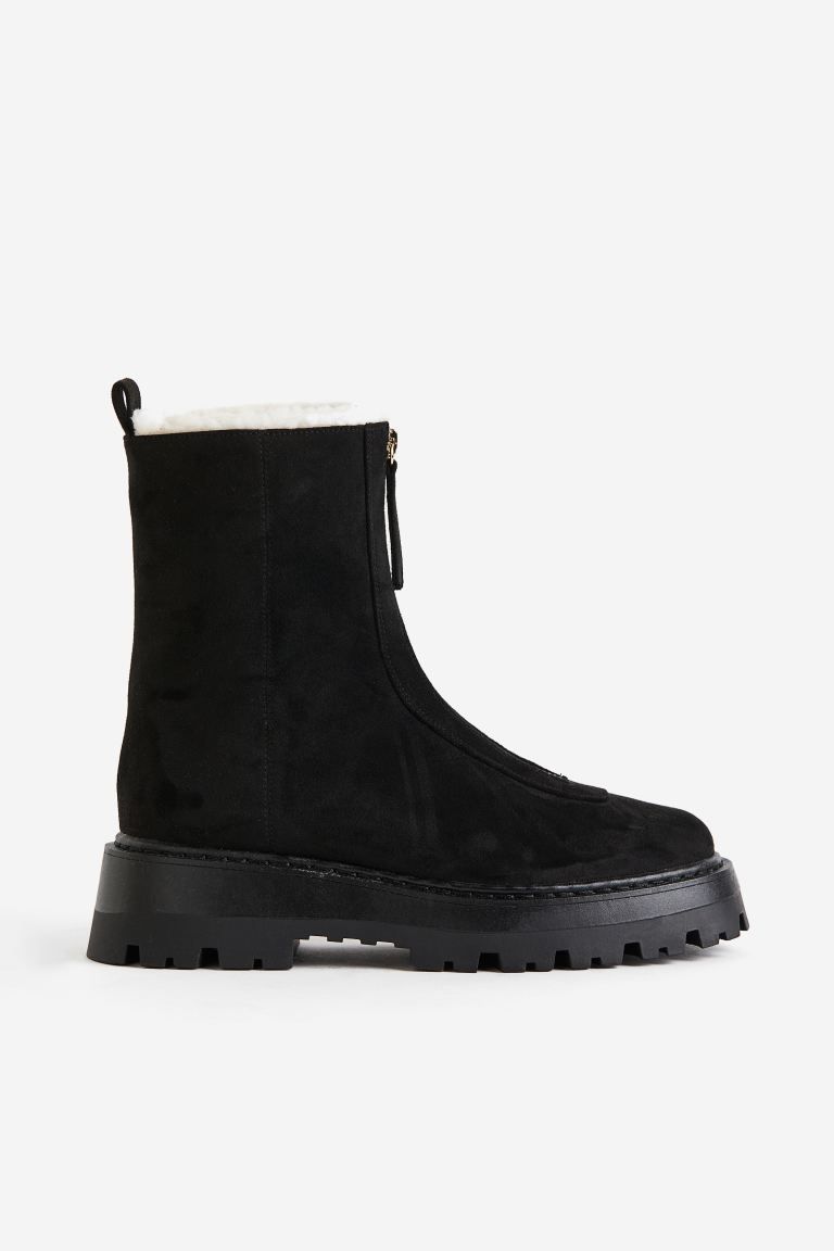 Warm-lined boots - Black - Ladies | H&M GB | H&M (UK, MY, IN, SG, PH, TW, HK)