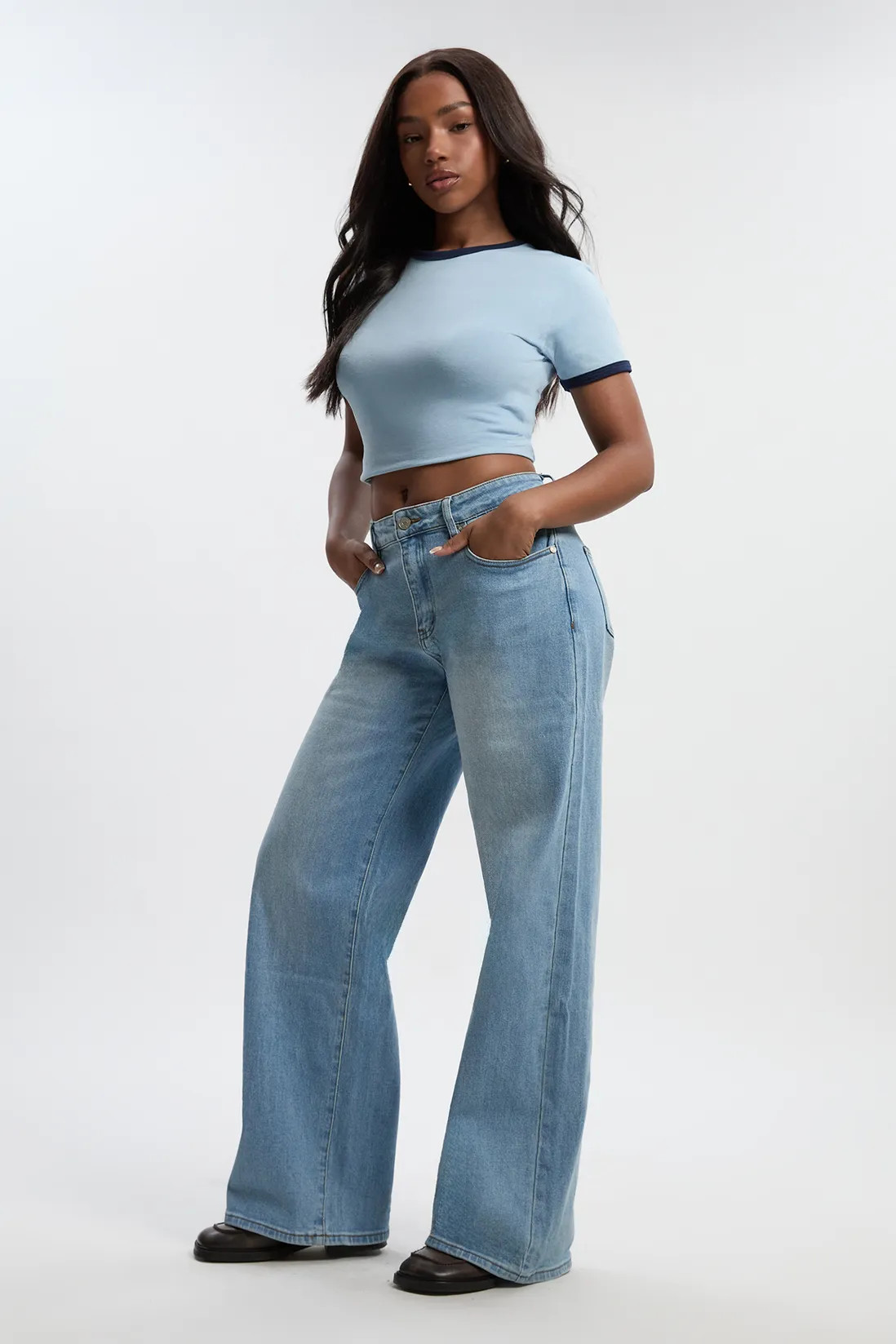 Boohoo Basics Straight Leg Jeans in Light Blue | boohoo (US & Canada)