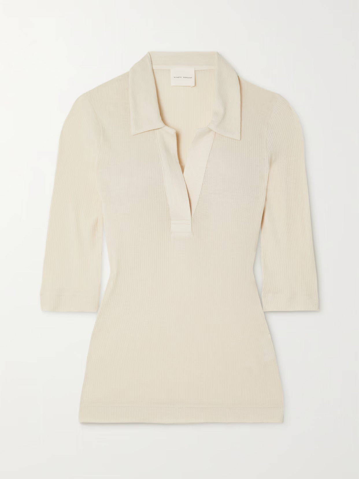 Ninety Percent - Tadeo Ribbed Organic Cotton Top - Beige | NET-A-PORTER (UK & EU)