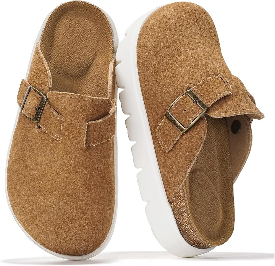 Project Cloud Chunky Kids Clogs – 100% Genuine Leather Clogs for Kids with Cork Footbed & Arch ... | Amazon (US)