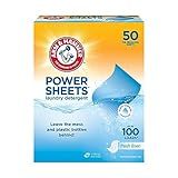 Arm & Hammer Power Sheets Laundry Detergent, Fresh Linen 50ct, up to 100 Small Loads (Packaging m... | Amazon (US)