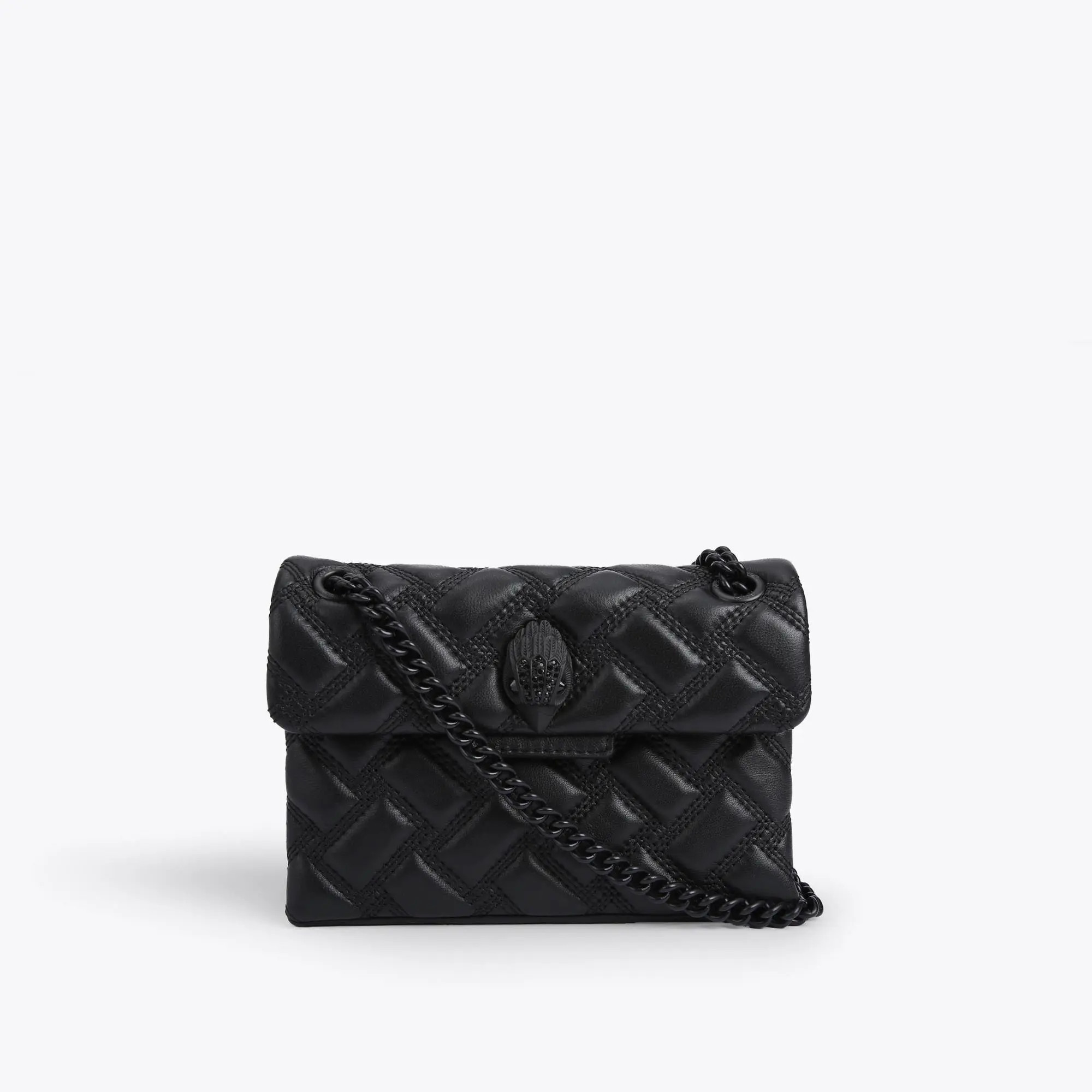 MINI KENSINGTON DRENCH ALL MATTE BLACK Quilted Leather Mini Bag by KURT GEIGER LONDON | Kurt Geiger (Global)