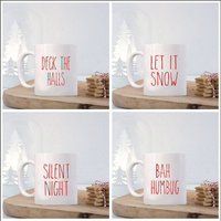 Rae Dunn Inspired Christmas Mug Decal Set Of 4 | Etsy (US)