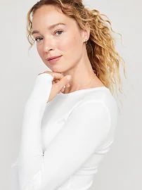 UltraLite Fitted Rib-Knit Top for Women | Old Navy (US)