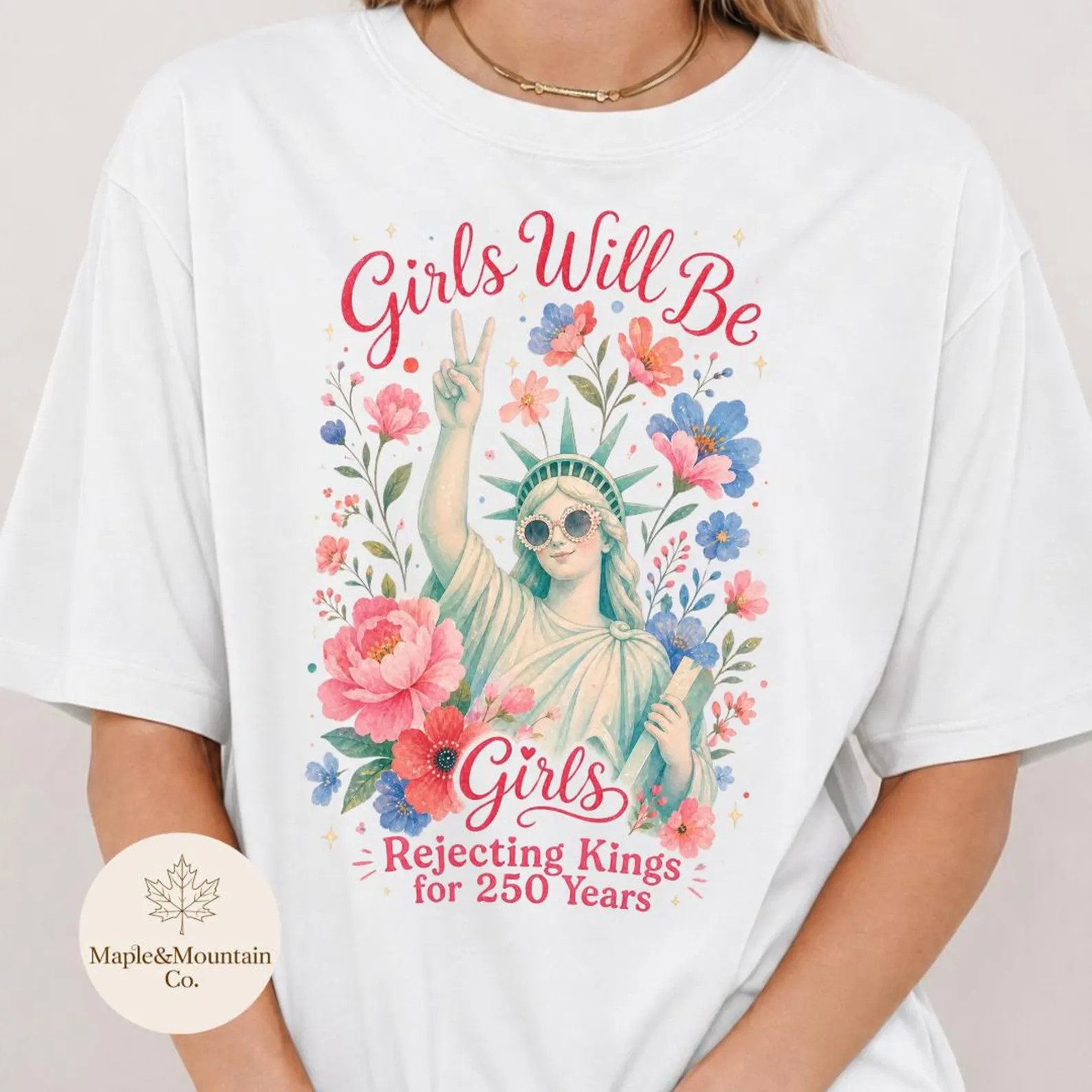 Girls Will Be Girls, 4th of July Feminist Shirt,Statue Of Liberty,Vintage 4th of July Shirt,Subtl... | Etsy (Global)