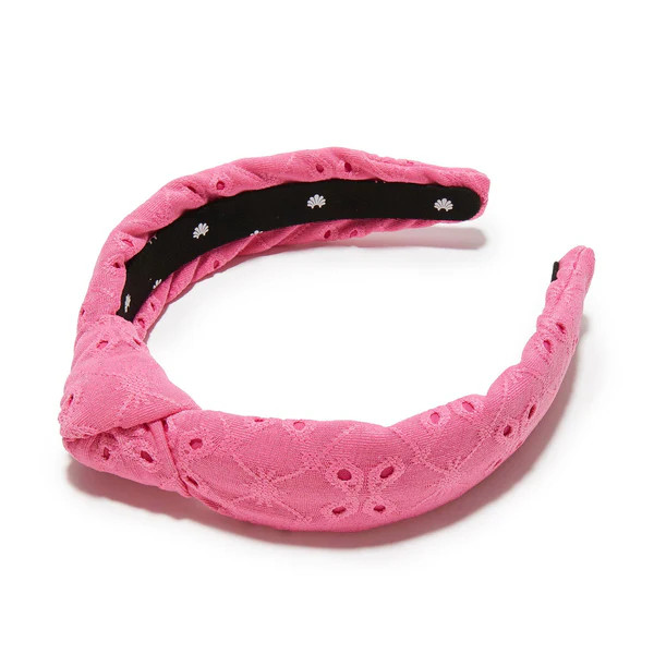 FUCHSIA SLIM KNOTTED EYELET HEADBAND | LELE SADOUGHI