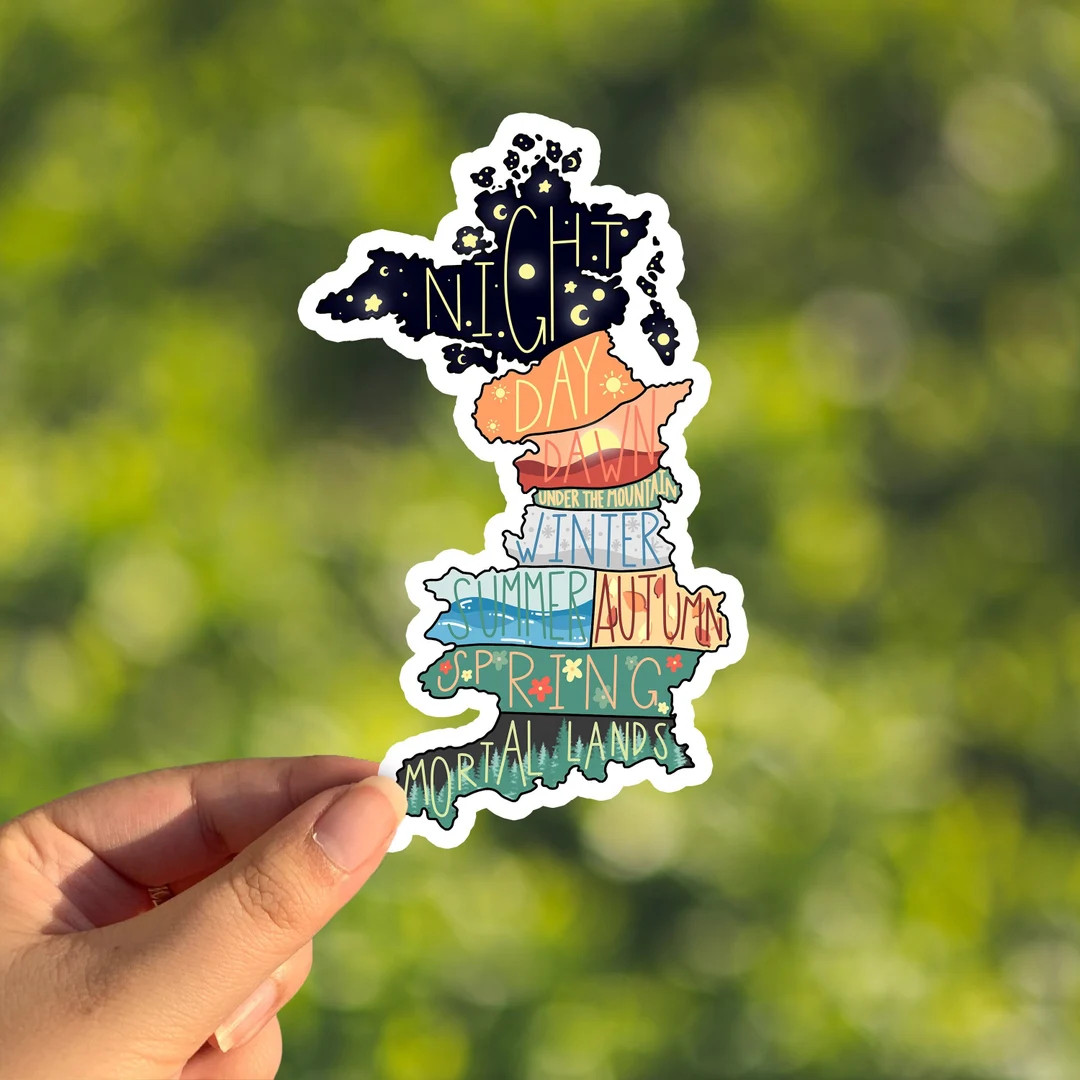 Prythian Map Sticker, ACOTAR Sticker, Bookish Sticker, Throne Of Glass Sticker, Sarah J Mass Patc... | Etsy (US)