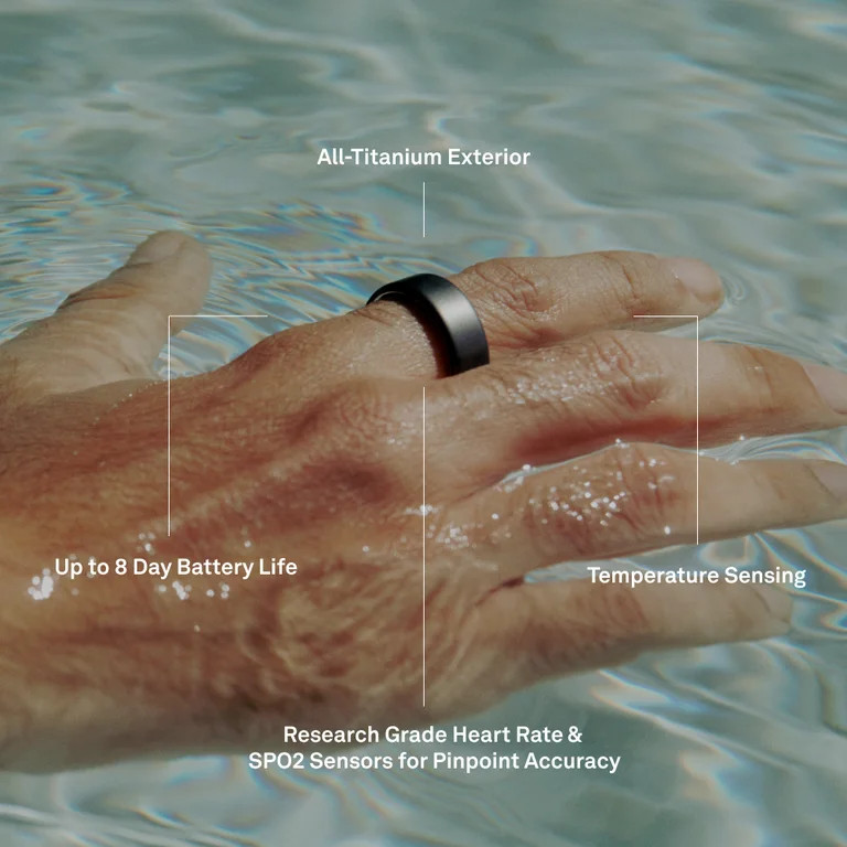 Oura Ring 4, Gold, Size 9, Smart Wearable, Sleep, Fitness & Heart Rate Tracker, 8-Day Battery (Si... | Walmart (US)