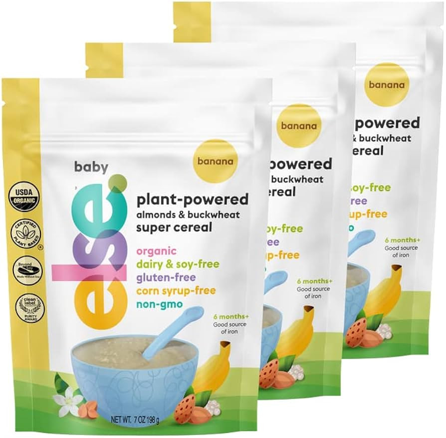 Else Nutrition Baby Cereal Stage 1 for 6 months+, Plant Protein, Organic, Whole foods, Vitamins a... | Amazon (US)