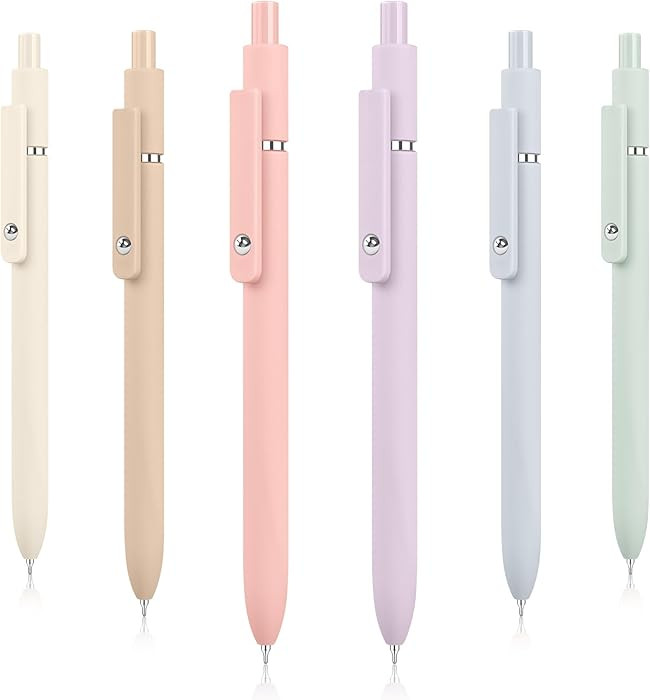 Hapikalor Gel Pens, 6 Pcs 0.5mm Quick Dry Black Ink Pens Fine Point Smooth Writing Pens, Cute Gif... | Amazon (US)