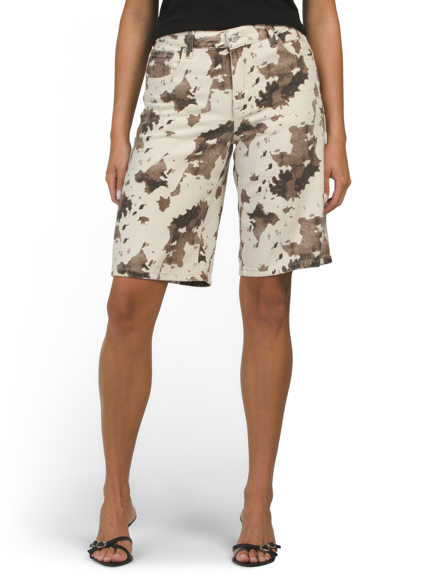Cow Printed Twill Bermuda Shorts | Shorts & Skirts | Marshalls | Marshalls