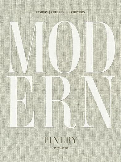 Modern Finery - Linen | Decorative Books for Interior Design and Coffee Table Display | Light Bro... | Amazon (US)