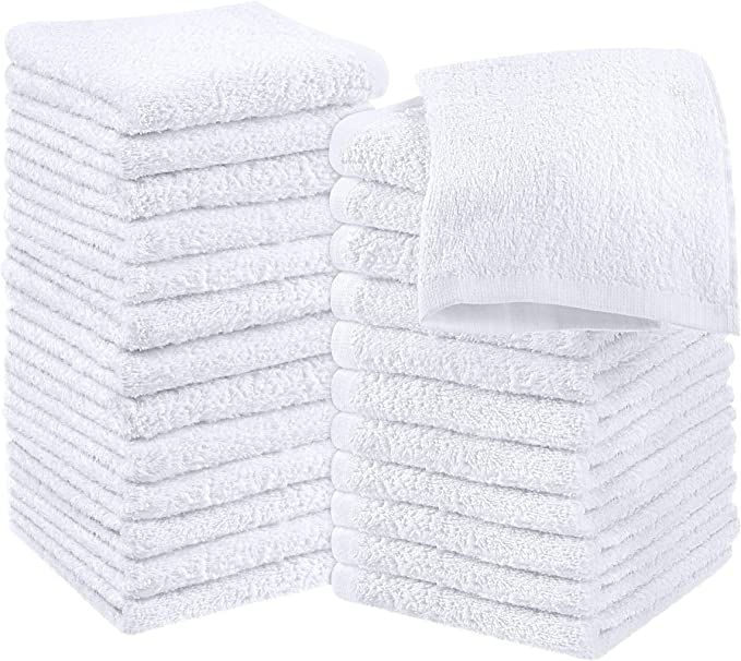 Utopia Towels Cotton White Washcloths Set - Pack of 24 - 100% Ring Spun Cotton, Premium Quality F... | Amazon (US)